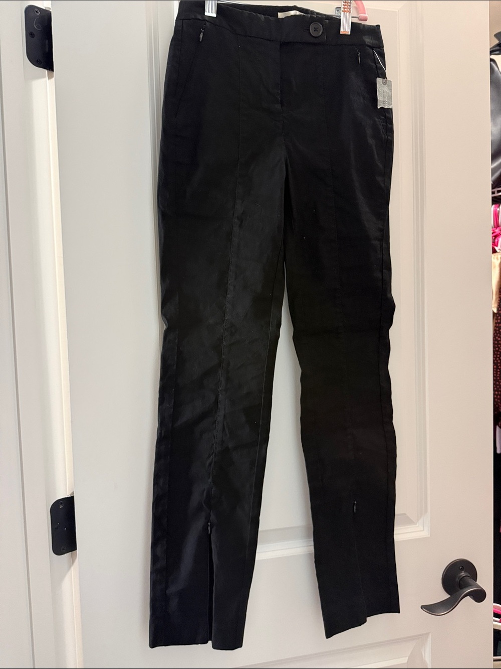 Anthropologie Maeve Black Pants with Ankle Slit